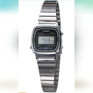 Mini ladies silver Casio digital watch retro vintage classic LA670WA-1